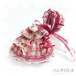 ☆チェック柄☆　フリルドレス　9～11㎝　ミニチュアドール用
