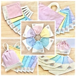 こどもが選ぶ⭐︎カラフルDays 入園入学5点セット レッスンバッグ＋上履き入れ＋お着替え袋＋お弁当袋＋巾着袋〈綿ポリ サイズオーダー 幼稚園 保育園 小学校 小学生 女の子 男の子 通園通学〉