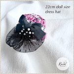black×pink ツィード ドレスハット  22cmドールアウトフィット 22cmドール服