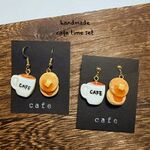 カフェタイムを耳元に♪ミニチュアホットケーキセット│ピアス・イヤリング大人女子のためのスイーツアクセサリー