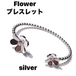 ✨最高級✨✨フラワー✨バングル　ブレスレット　シルバー