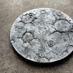 30㎝　moon グレー　ブラック　シルバー　新月　クレーター　月　インテリア　アート　抽象画　テクスチャーアート　Abu