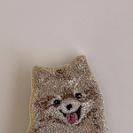 笑顔のポメラニアン♥️刺繍ブローチ🐾