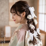 卒業式、成人式、髪飾り❤︎ヘッドドレス 7本セット❤︎白無垢、ウエディングドレス、披露宴、色直し、前撮り、袴