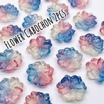 3/7 new 24H限定°˖✧新商品🈹【150→135円】【acrc3857cbtt】【2個】オリジナルカラー❁うる艶 フラワーカボション　貼り付け・カボション 