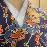 【送料無料】レースの半衿（ブルー/水色）#レース#半衿#半えり