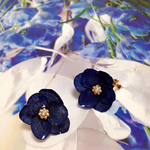 ブルーFlowerイヤリング