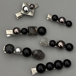 【限定】モノトーン　ヘアクリップ　6本セット