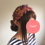 ［ラスト］【再販】(太)カラフルフル*ピンク*ヘアバンド