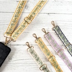 インド刺繍リボン スマホショルダー ショルダーストラップ ショルダーベルト ボタニカル ミモザ