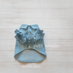 denim"フリルシャツ