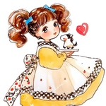 chan.ce オリジナルステッカー　2種4枚入り   　人物ステッカー　ちびかわウェイトレス　お馬プリン　女の子　