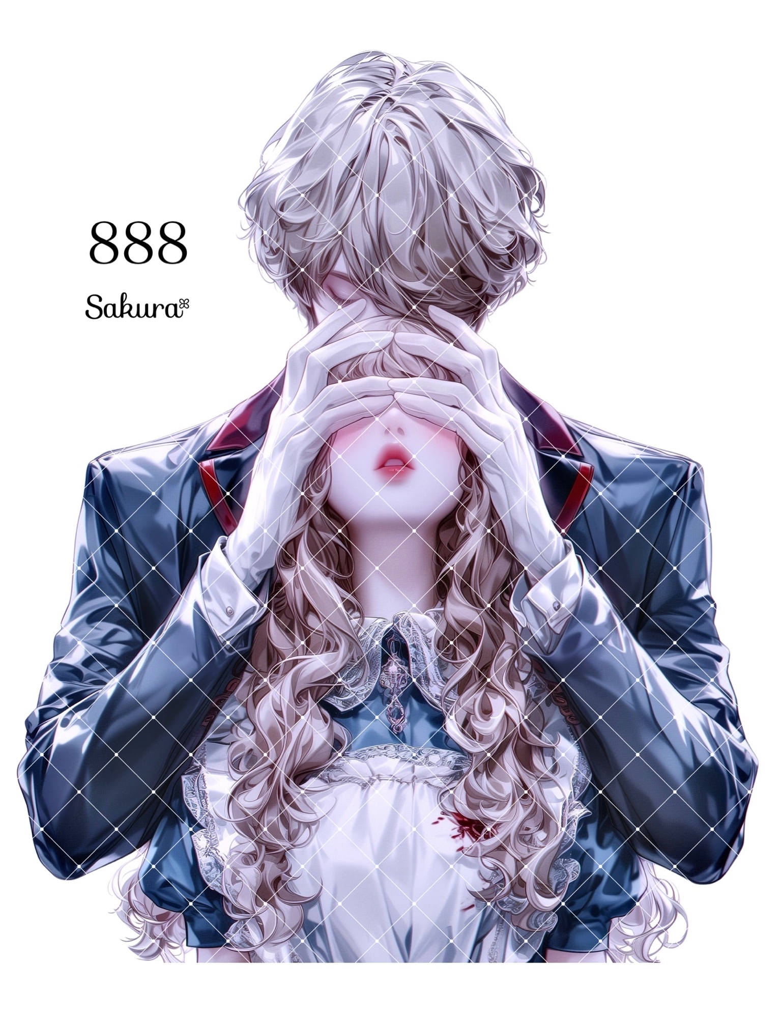 No.888》オリジナル人物ステッカー 女の子 シール ステッカー