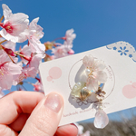 桜のイヤーカフ｜揺れる花びらの春アクセサリー｜片耳用