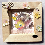 ♡たまごに乗ったよEaster♡シーグラスアート ガラス イースター  くまさん