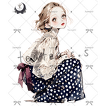 【V55】teatea.オリジナル 人物ステッカー