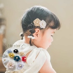 〖全10色〗ふんわり八重桜のヘアクリップ　大きさ2種類　パッチンピン　Uピン　ポニーフック