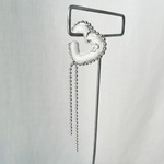  HEART droop earcuff ( clear ) // 片耳用 