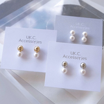 お気に入り3000超🎉2連パールピアス 金属アレルギー対応 サージカルステンレス 樹脂ピアス チタンピアス イヤリング 小ぶり シンプル フォーマル オケージョン パール ゴールド シルバー 