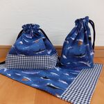 anne0114様オーダー品＊ランチ3点セット＊海のいきもの＊ネイビー