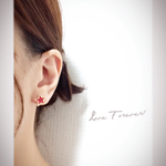 30日までの期間限定‼️売り尽くし¥500均一SALE中‼️シンプルスターピアス★レッド★赤★星★シックな大人可愛いデザイン★