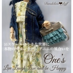 ¥2,580  児島デニムのGジャンと春のワンピースセット　　　　　　　　　　　　　　　　　　　　　　　　　　　　　　　　　　　　　　　　　　　　　　　　　　　　　22cmドール服　