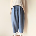 ふんわり柔らか上質国産リネンすっきりバルーンパンツ