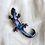 【ピンバッジ】Milky Way Lizard [マルチカラートルマリン]