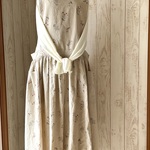 ギャザーエプロン（綿麻小花）uri様専用
