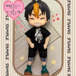 ねんどろいどどーる　服　普通丈プリントTシャツ&ロールアップ風パンツ　no.88