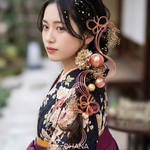 成人式  髪飾り ❤︎ レッドxゴールド ❤︎ 水引　蝶々　結婚式　前撮り　ヘッドドレス　振袖　袴　和装　色打掛　