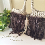 hookedzpagetti ファー バッグ フェザー