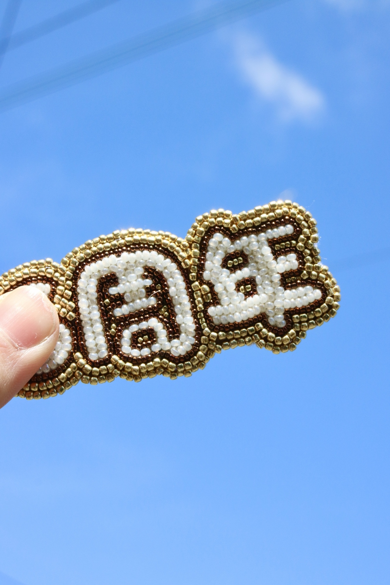 オーダー注文ページ】漢字専用 ビーズ刺繍のネームタグキーホルダー