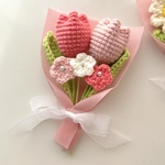 チューリップのミニブーケ💐ピンク　枯れない花 ギフト　卒業　入学　プレゼント　誕生日　ニューボーン　インテリア　ひな祭り　退職祝い　ハーフバースデー　結婚式