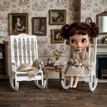 ロッキングチェア rocking chair 椅子 1/6 ドールハウス ミニチュア 日本製 SDGs ハンドメイド アンティーク 木製 家具 人形 ドール 雑貨