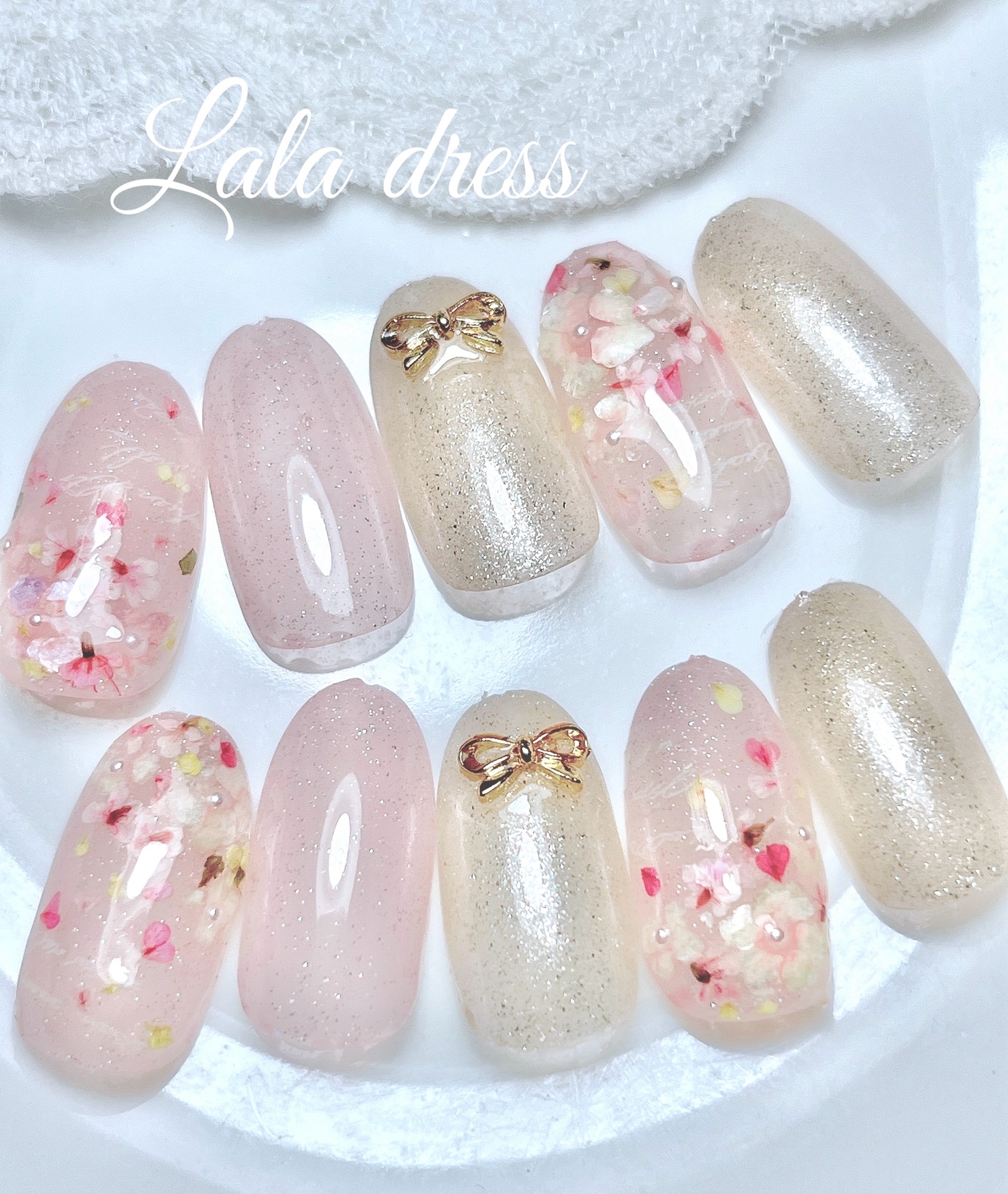 フラワーネイルチップ お花ネイルチップ お花畑ネイル ネイルチップ