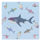 【メガネフェア限定】サメガネセット〈デニムメガネケース＆水色クリーナークロス〉