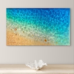 アートパネル  ムーンビーチエメラルドの海　波紋の穏やかな海　タイプK   35cm×20cm 
