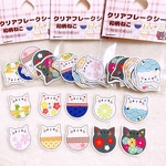 動物さんクリアフレークシール【和柄】10枚セット