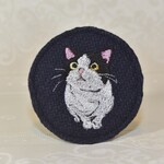 まんまる猫コースター　刺繍　コースター　猫