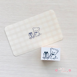カート　くま　ラバースタンプ　ゴム印　はんこ