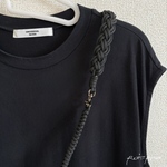 【ALL BLACK】№95. パラコード2wayスマホショルダーハンドストラップ　ーニットー（オールブラック）