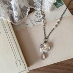 小さな薔薇のコラージュpetitネックレス