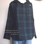 ブラックウオッチリネンでパーカーシャツ