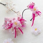 3/15（日）21:00~販売開始『春爛漫～桜のラッフルスヌード＆カチューシャのセット』犬　猫　ペット　お誕生日　記念日　お花見　ギフト　コリエ