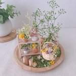 再販♪小さな鉢植えガーデンのミニチュアフラワーアレンジ　母の日遅れてごめんね