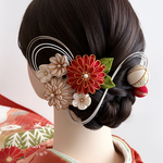 花群れの髪飾り/紫 　成人式　卒業式　結婚式　七五三　髪飾り
