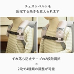 チェストベルトのズレ落ちを防ぐ肩ベルトカバー/ランドセル