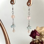 天然石ピアス・イヤリング*:.｡.モルガナイト・アクアマリン.｡.:*