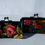 華やか薔薇の四角がま口